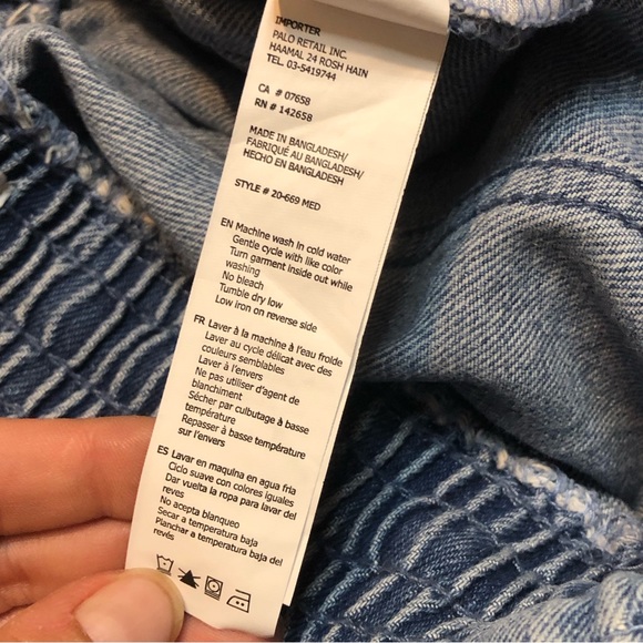 refuge Denim High Waisted Demin Cuffed Shorts - Picture 4 of 4